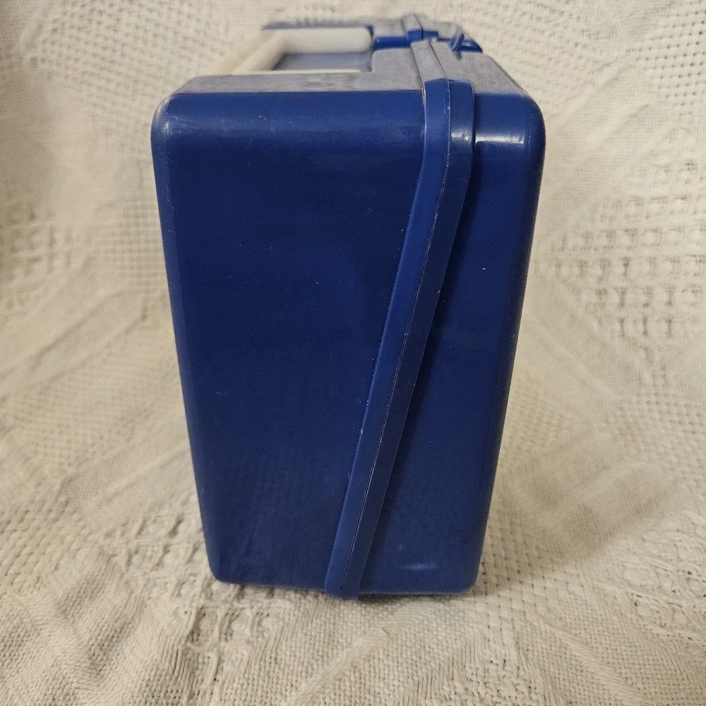 Vintage Disney Pinocchio Plastic Thermos Lunch Box Blue 90s Kidcore Handle